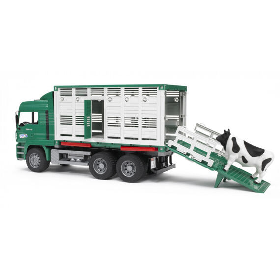 LKW MAN TGA Tiercontainer + Kuh - Bruder 2749
