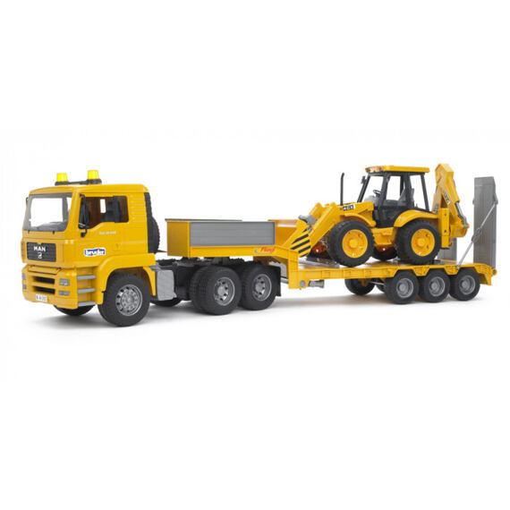 MAN TGA Lkw mit Anhänger und JCB 4CX - Bruder 2776