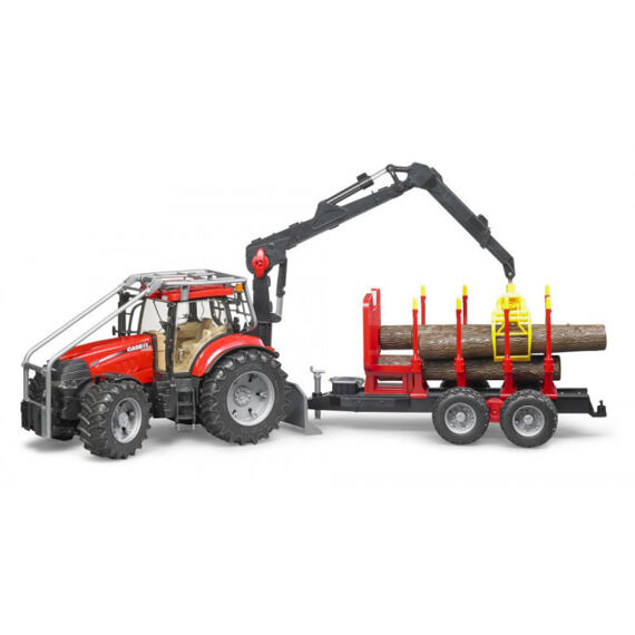 Forsttraktor Case Puma CVX 230 + Wagen und 4 Stämme - Bruder 3098