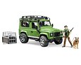 Land Rover Defender mit Jäger und Hundefigur - Bruder 2587