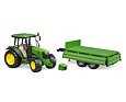 Traktor John Deere 5115M mit Bordwandanhänger - Bruder 2108