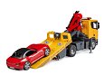 Scania Super 560R Abschleppwagen mit Auto - Bruder 3552