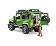 Land Rover Defender mit Jäger und Hundefigur - Bruder 2587