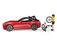 Sport DODGE mit Rennrad und Figur - Bruder 3485