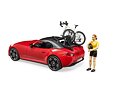 Sport DODGE mit Rennrad und Figur - Bruder 3485